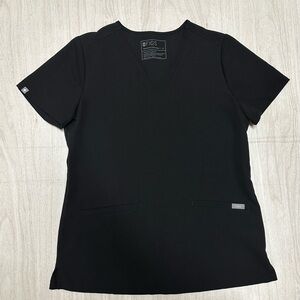 Figs Women's Classic Black Short Sleeve Top